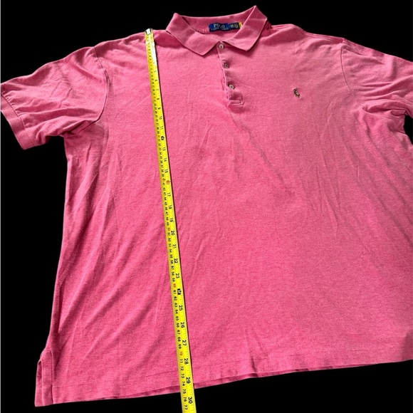 Ralph Lauren Polo Shirt Mens 2XB 2XL Pink Cotton Knit Short Sleeve Soft Touch - Picture 2 of 5